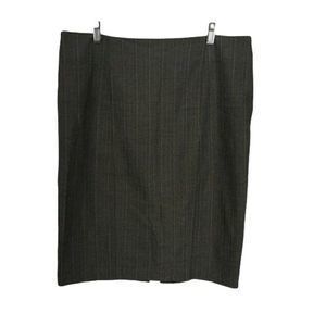 Jesa & Jonnie‎ Antrhopologie pinstripe size 11 pencil skirt gray
